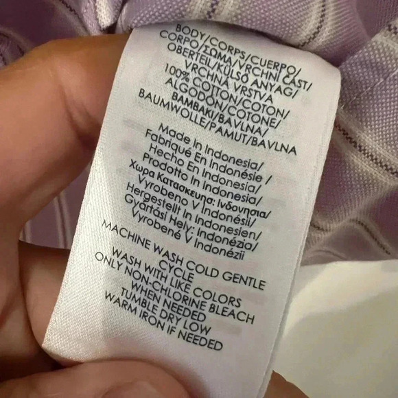 Chaps women’s button downs classic stripe size XL 100% cotton (S118) - Picture 4 of 8